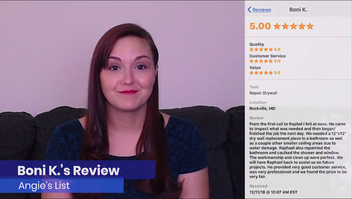 R&R Decorating – Boni K’s comentario de Angie’s List