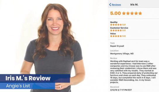 R&R Decorating – Iris M’s review from de Angie’s List