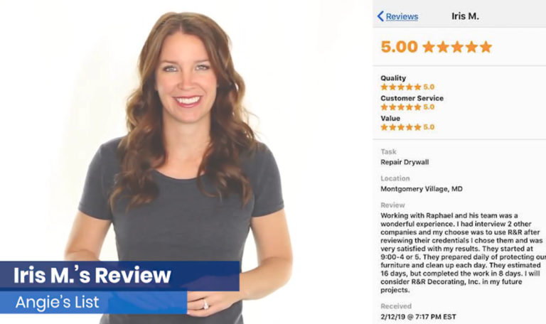 R&R Decorating – Iris M’s comentario de Angie’s List